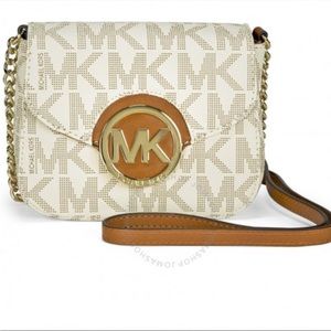 Michael Kors Fulton small crossbody bag- vanilla
